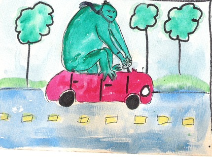 It drive to work. 